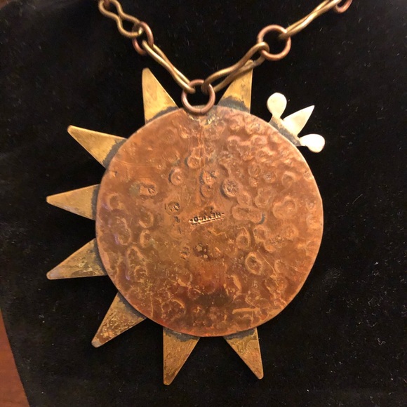 Vintage Mexico Peyote Bird Copper Necklace 1970’s - Picture 3 of 11